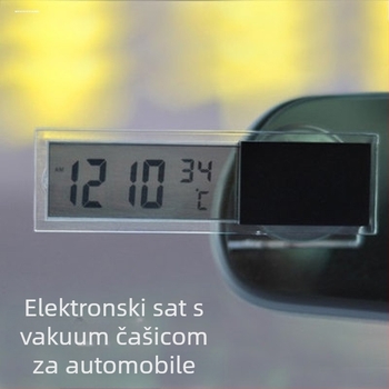 Svetleći automobilni sat s elektroničkim mjeračem temperature i vlage, podesivog kuta, materijal: Drugo, standard izvedbe: Kvalificiran