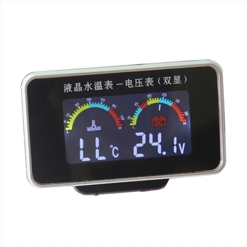 12V-24V automobil i kamion, 2-u-1 digitalni mjerač temperature vode s LCD kolornim zaslonom i voltmetrom