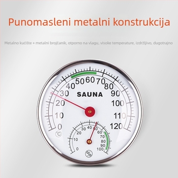 Termo-higrometar s velikim zaslonom, raspon temperature 0–120°C, raspon vlage 0–100%, točnost temperatura 1°C, rezolucija vlage 2%