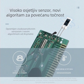 JR912 Mjerač temperature i vlage – višenamjenski elektronički mjerač unutarnje temperature i vlažnosti, visoka preciznost, digitalni zaslon, kućna upotreba, Meide Time