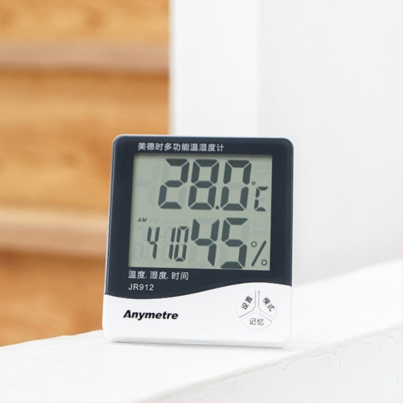 JR912 Mjerač temperature i vlage – višenamjenski elektronički mjerač unutarnje temperature i vlažnosti, visoka preciznost, digitalni zaslon, kućna upotreba, Meide Time