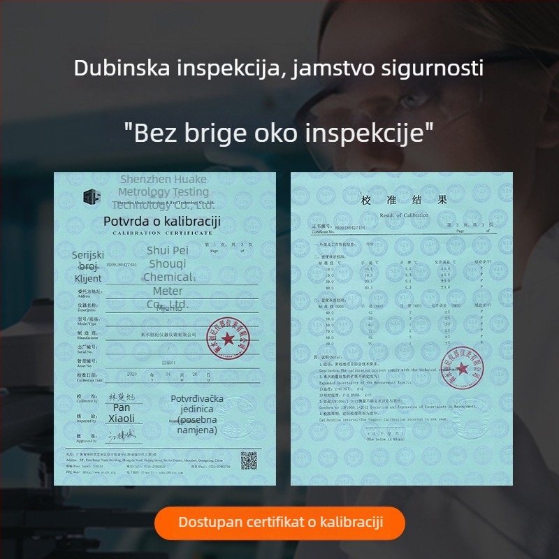 Okto-gonalni zidni termometar i higrometar - model CJM-A111a, raspon temperature -10 do 40°C, raspon vlažnosti 0-100% RH, točnost temperature ±0,1°C, točnost vlage ±0,1% RH