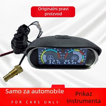 Univerzalni automobil LCD zaslon za mjerenje temperature vode i napona, zaslon visoke rezolucije s troportnim mjeračem temperature vode