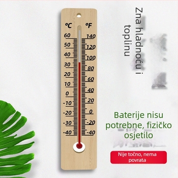 Stilizirani drveni termometar za unutarnju upotrebu – mjerenje temperature i vlage, zidna dekoracija za dječju sobu, dnevni boravak i spavaću sobu