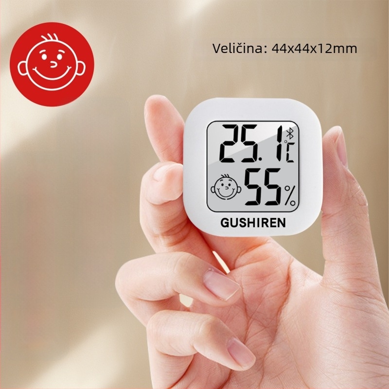 Unutarnji mjerač temperature i vlage – stolni držač ili zidni nosač, 1,5 V baterija tipa gumb, branda Ancient Poet