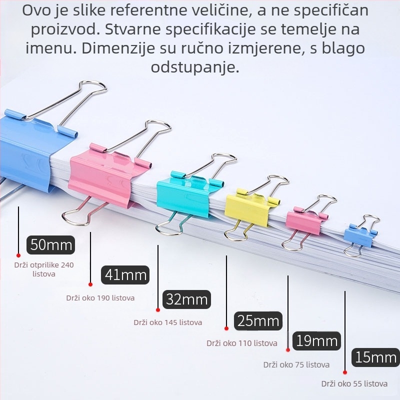 Klip za dokumente - Hechang metalni 01
