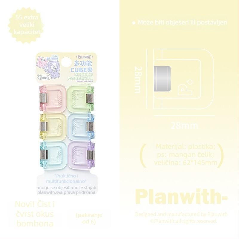 Novčanik Klip Kocka - Planwith Višenamjenski Mini Klip za Bilješke i Račune (Brand: Planwith; Materijal: Plastika; Kod: 202506300203)