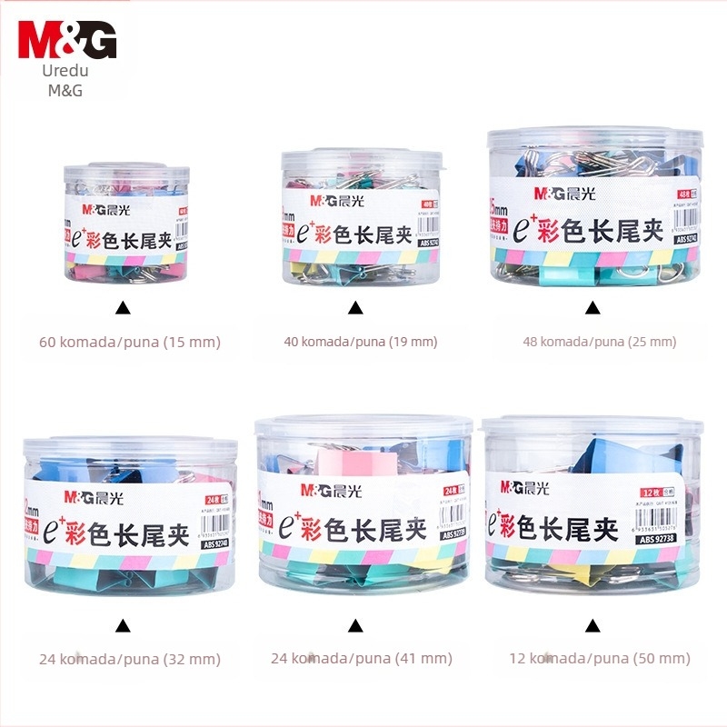 Morning Light Metalni Klip s Dugim Repom ABS92742 – Klip za Karte i Dovetail Klip za Ured i Školu