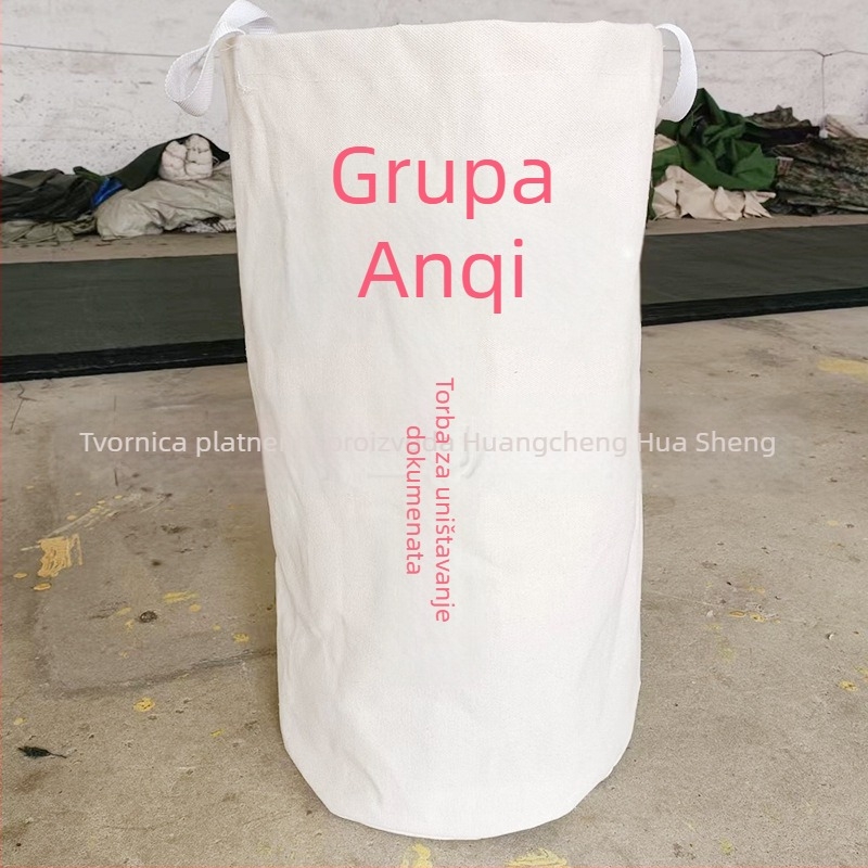 Povjerljiva torba za dokumente, platnena torba sa šnralom zatvaranja, konstrukcija s dnom i bočnim panelima, prilagodljiva logistička torba, Huasheng Canvas marka