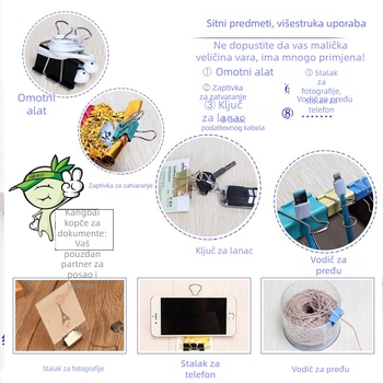 Klip Kang Bai od metala, model D6025K, pakiranje u kasetama, nije uvezen