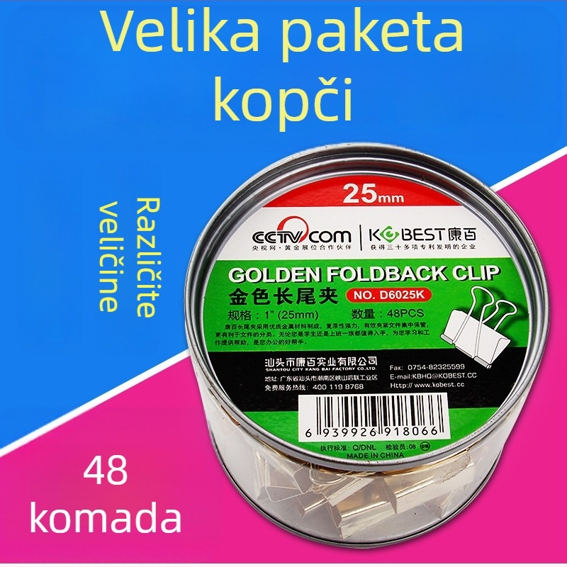 Klip Kang Bai od metala, model D6025K, pakiranje u kasetama, nije uvezen