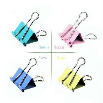 Dugi rep klipsa, metalni, dovetail tip, 40 komada u cijevi - Powerful Stationery