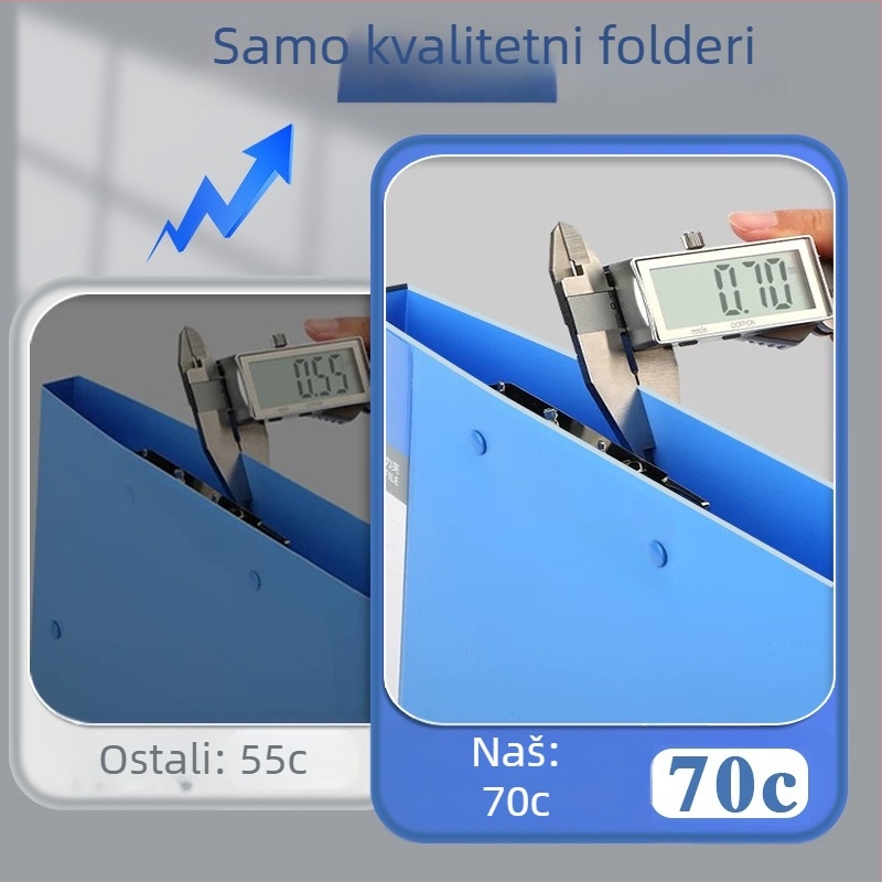 Power Folder mapa za dokumente s dvostrukim klipom, plastična