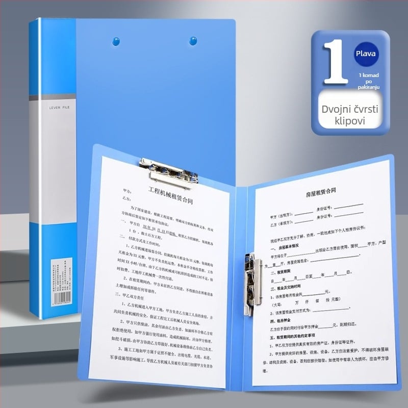 Power Folder mapa za dokumente s dvostrukim klipom, plastična