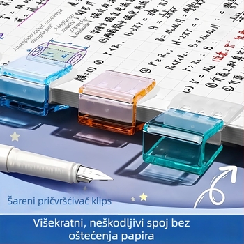 Qiwang plastični kutni klips s push-pull mehanizmom za organizaciju dokumenata