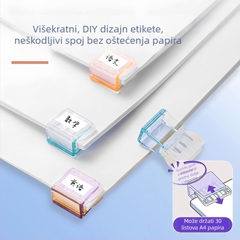 Qiwang plastični kutni klips s push-pull mehanizmom za organizaciju dokumenata