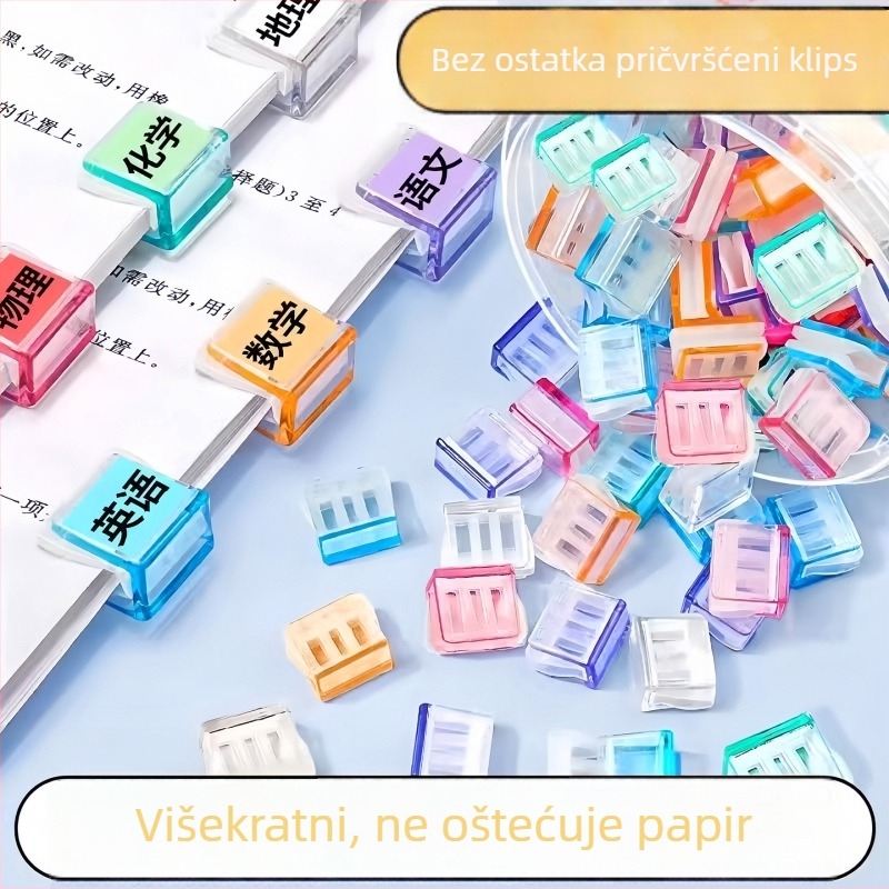 Qiwang plastični kutni klips s push-pull mehanizmom za organizaciju dokumenata