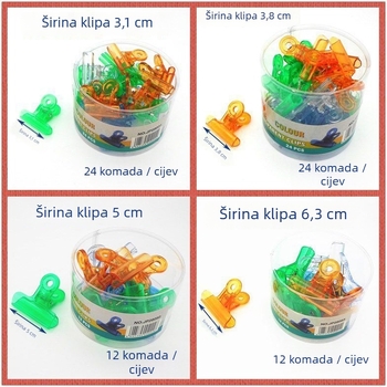 Plastični klip za dokumente, kazetno pakiranje, za dokumente, knjigovodstveni folder