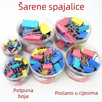 Šareni metalni klip s dugim repom i spiralnim cijevima, za uredske potrebe i ulaznice