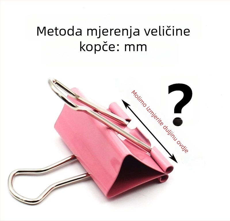 Šareni metalni klip s dugim repom i spiralnim cijevima, za uredske potrebe i ulaznice