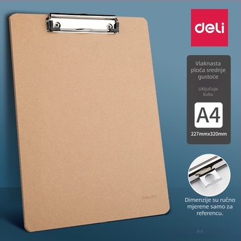 Deli 9226 Drveni klipboard A4 sa stojalom za čitanje i skladištenjem