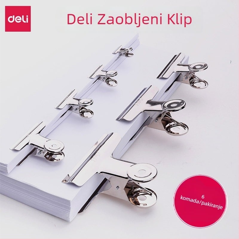 Deli 9523 Metalni klips za kartice za ručni evidenciju, kapacitet 145 listova, pakiranje sleeve