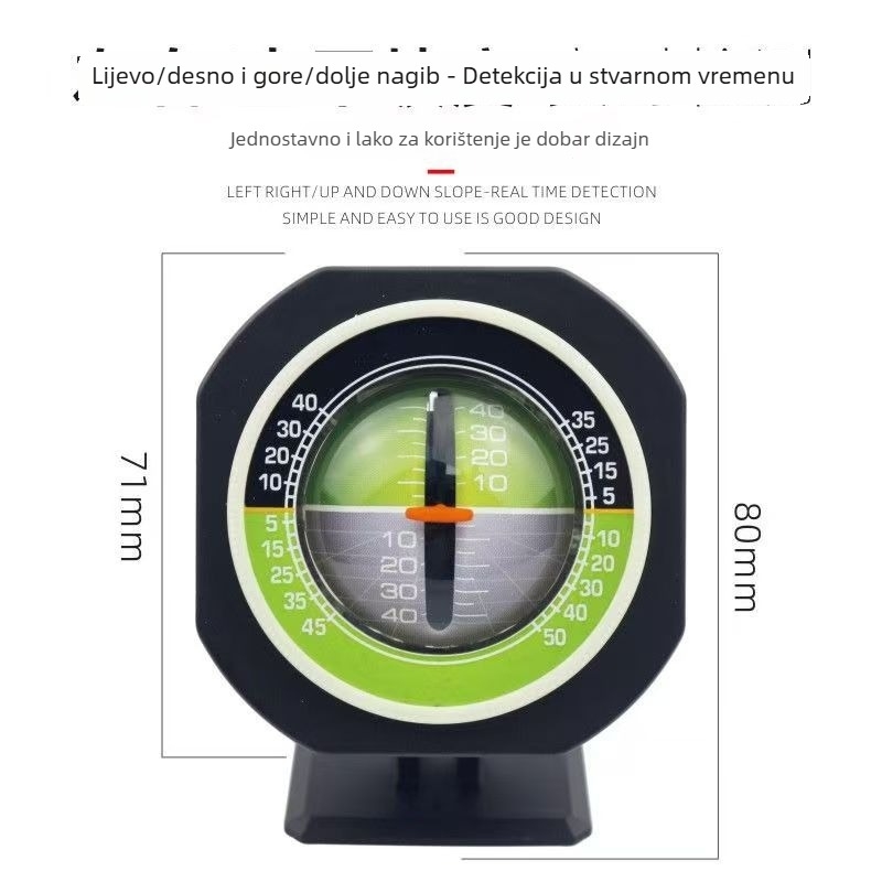Visoko precizan automobilni inclinometar sa osvijetljenom samosenzornom kuglom – ukras za off-road