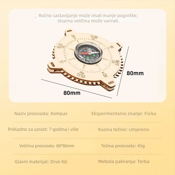 Dreveni DIY znanstveni komplet za djecu: uzrast 7–14 godina, uključuje znanstvene eksperimente, fizičke izume i projekte Tehnološke proizvodnje.