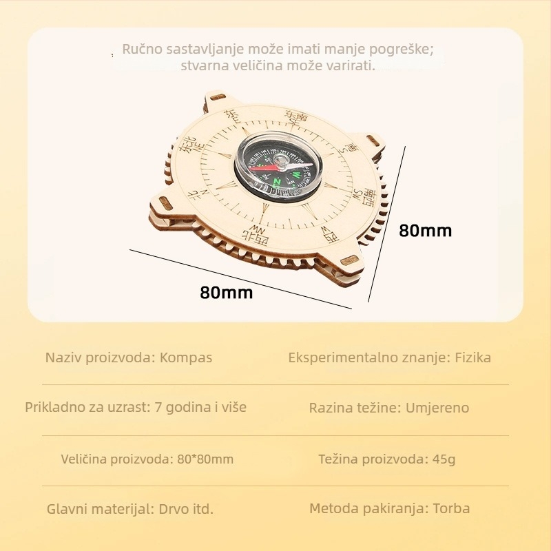 Dreveni DIY znanstveni komplet za djecu: uzrast 7–14 godina, uključuje znanstvene eksperimente, fizičke izume i projekte Tehnološke proizvodnje.