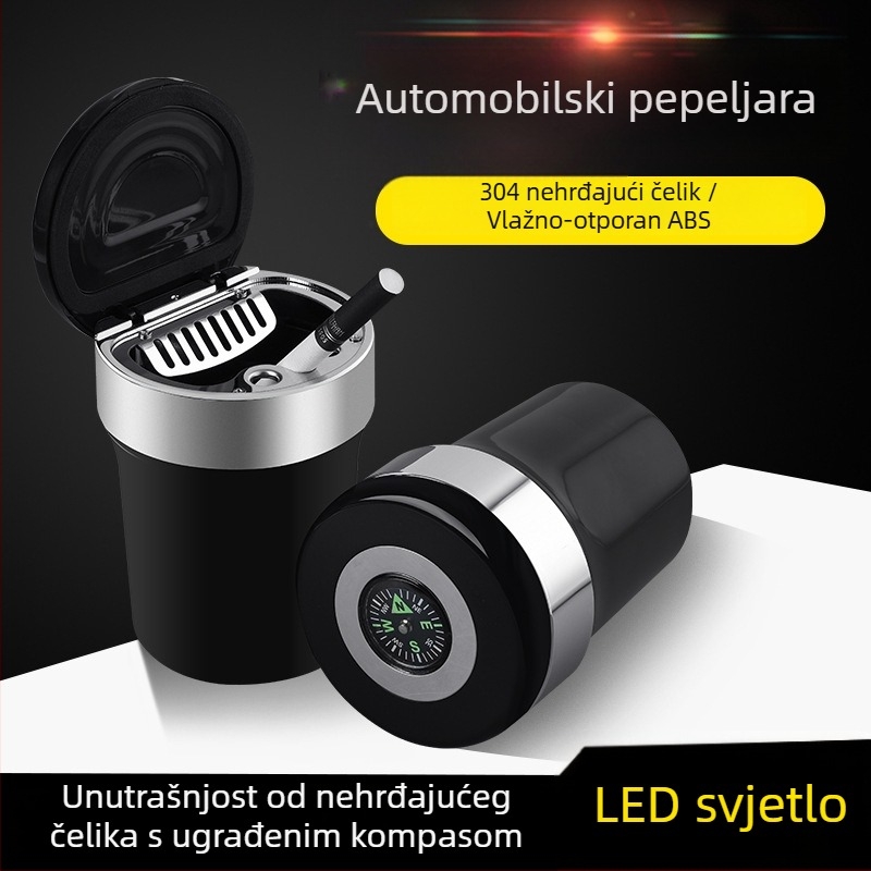 Auto pepeljara s metalnim unutarnjim dijelom, model 00, šifra proizvoda 004, branda Bjd; pogodno za auto, dom i javne prostore.