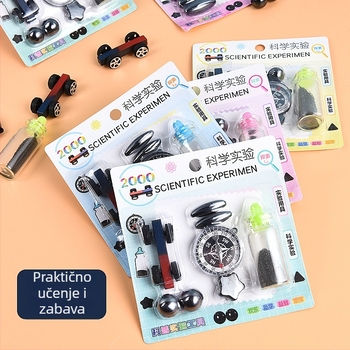 Set znanstvenih eksperimenata s magnetom i kompasom — obrazovna fizička igračka, interaktivno učenje za 7–14 godina