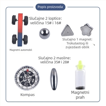 Set znanstvenih eksperimenata s magnetom i kompasom — obrazovna fizička igračka, interaktivno učenje za 7–14 godina