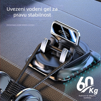 Držač za mobitel u automobilu za ploču instrumenta, 360° rotacija, ljepilni nosač, univerzalna kompatibilnost, minimalistički dizajn