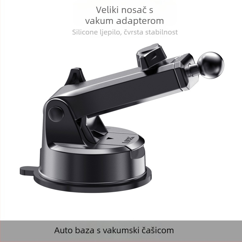 Teleskopski držač telefona za automobilsku središnju konzolu s usisnom postavom i bežičnim punjenjem 5W za instrument ploču