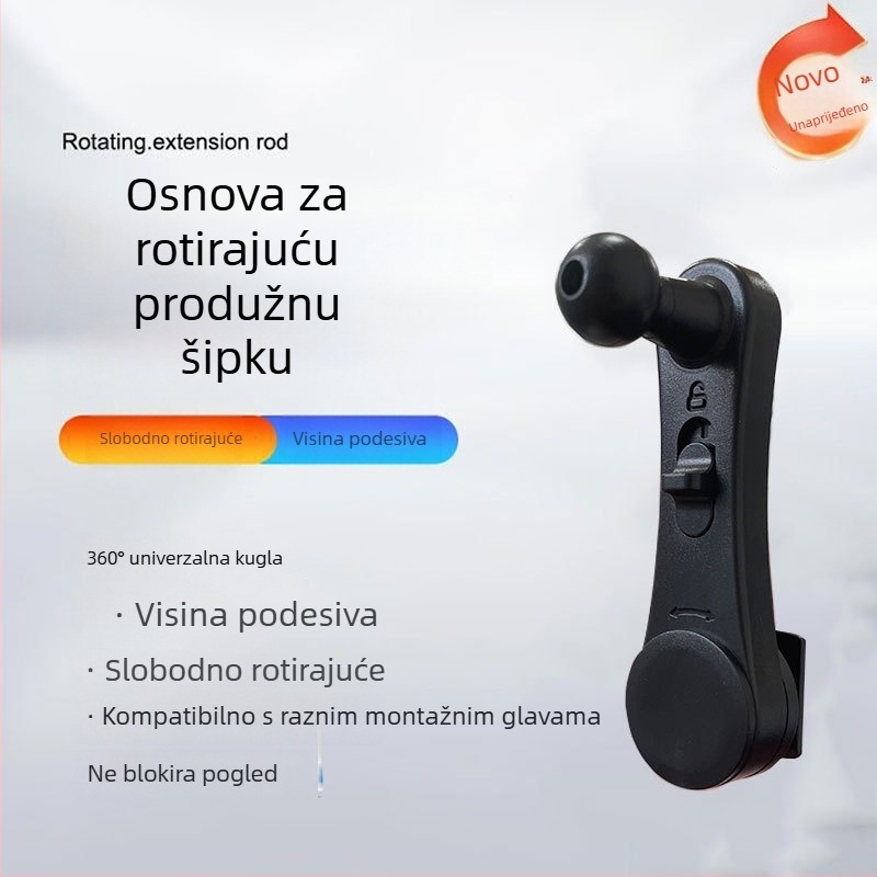 Držač za telefon za otvor ventilacije automobila s produžnom šipkom i klipsom za ugradnju