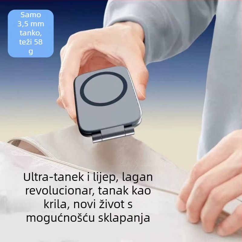 Magnetski sklopivi držač za telefon u autu s ljepilnim držačem na ploči instrumenta — univerzalna kompatibilnost