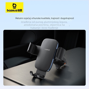 Držač za telefon u autu s gravitacijskim pričvršćivanjem na otvor za ventiaciju, univerzalan za većinu vozila, podrška GPS navigaciji