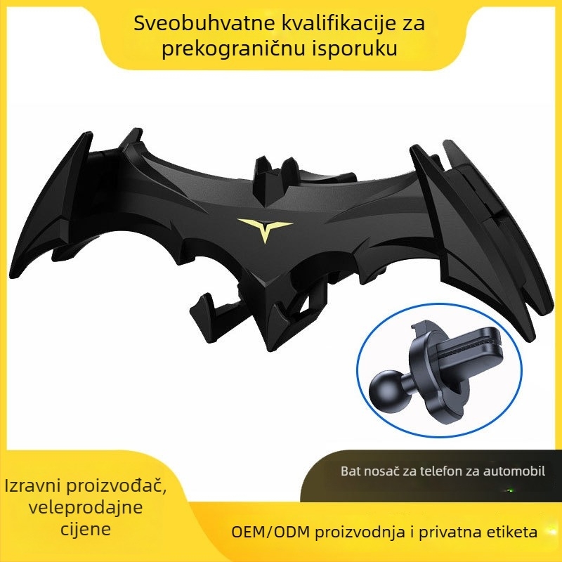 Držač za telefon u automobilu s gravitacijskim mehanizmom, dizajn crtić šišmiša, pričvršćivanje na zračni otvor, univerzalni Snap-On nosač