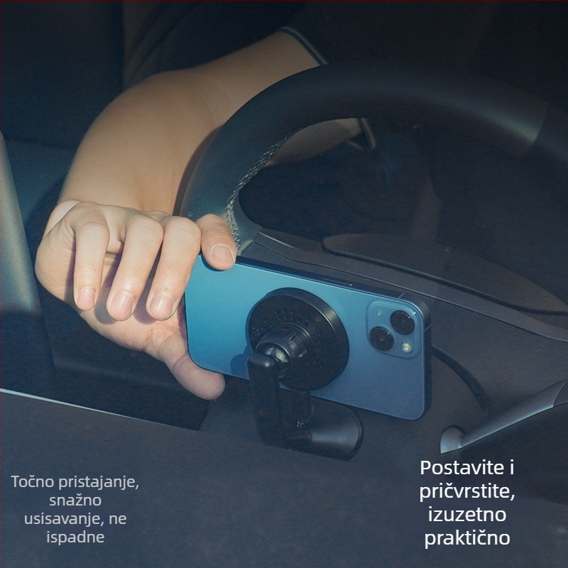 Tesla Model 3/Y magnetski bežični držač za telefon s ljepilom za montažu na instrument ploči, 15W bežično punjenje