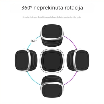 Magnetni držač za automobil za telefon, 360° okret, montaža na instrument ploču, univerzalni, model 1048