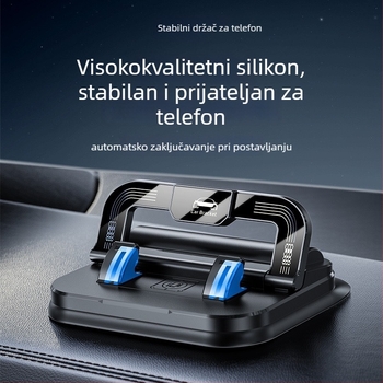 Držač za telefon u autu s 360° rotacijom i ljepilom na ploču — univerzalna kompatibilnost