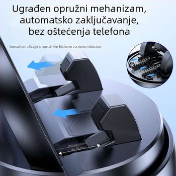Držač za telefon s rotacijom od 360° za ploču automobila, silikon anti-slip usisna podloga, gravitacijsko pričvršćivanje, univerzalno za auto