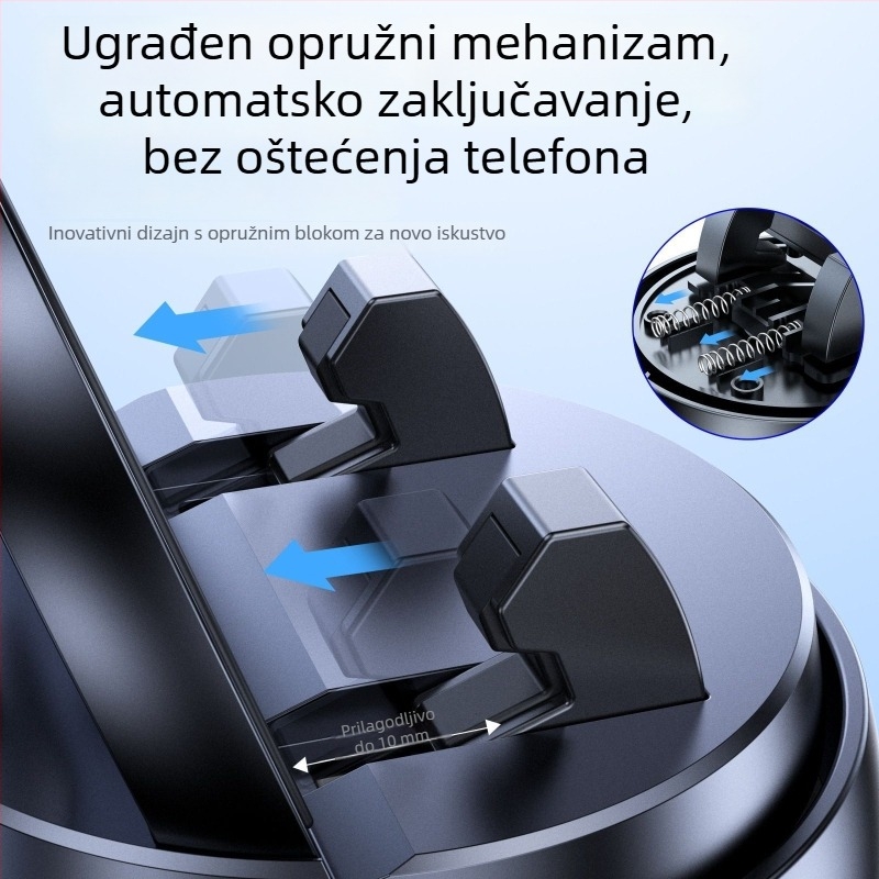Držač za telefon s rotacijom od 360° za ploču automobila, silikon anti-slip usisna podloga, gravitacijsko pričvršćivanje, univerzalno za auto