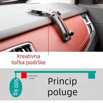 Držač za telefon u automobilu s 17 mm univerzalnom glavom, ljepilo za montažu na ploči, univerzalna kompatibilnost