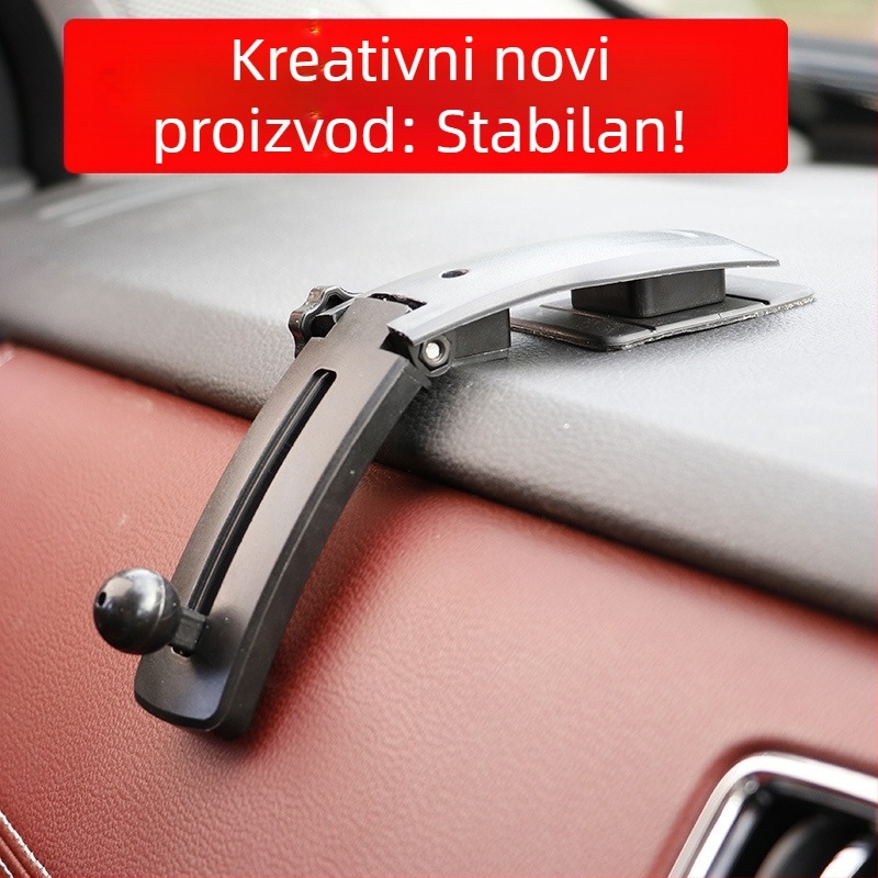 Držač za telefon u automobilu s 17 mm univerzalnom glavom, ljepilo za montažu na ploči, univerzalna kompatibilnost