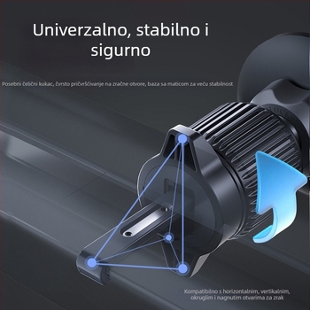 Auto nosač za bežično punjenje - 360° rotacija, magnetsko punjenje, 15W, nosač na zračnom otvoru, univerzalna kompatibilnost