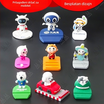 Držač za telefon s crtićem, prilagodljiva slatka figurica, personalizirani dar, 3D PVC stolni držač