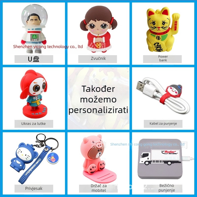 Držač za telefon s crtićem, prilagodljiva slatka figurica, personalizirani dar, 3D PVC stolni držač