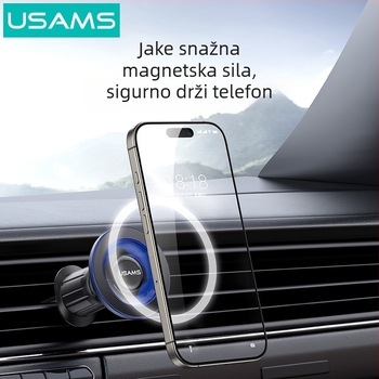 Youshengshi Auto magnetski držač za telefon s nosačem na ventilaciju, bežično punjenje, električno stezanje, univerzalna kompatibilnost s pločom instrument ploče
