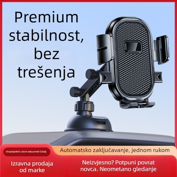 Držač za telefon u automobilu s usisnim držačem, univerzalno, minimalistički stil, prilagodljiv, Kaffeb